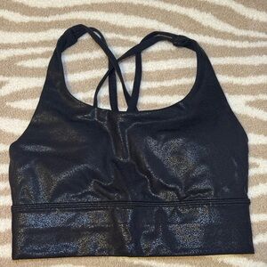 Lululemon Athletica Black Shimmer Sports Bra